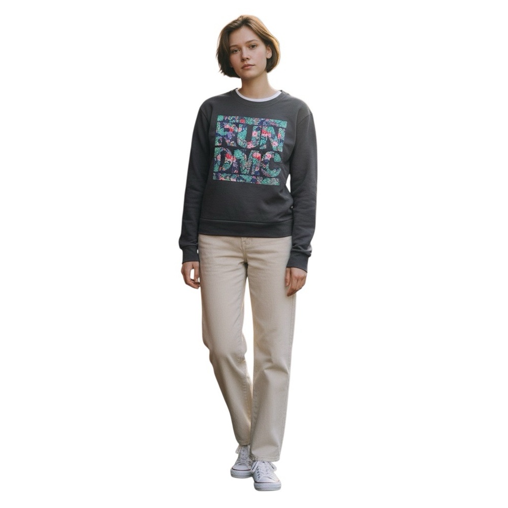 Treasure & Bond Run DMC Sweatshirt Girls Color Olive Size L 10-12